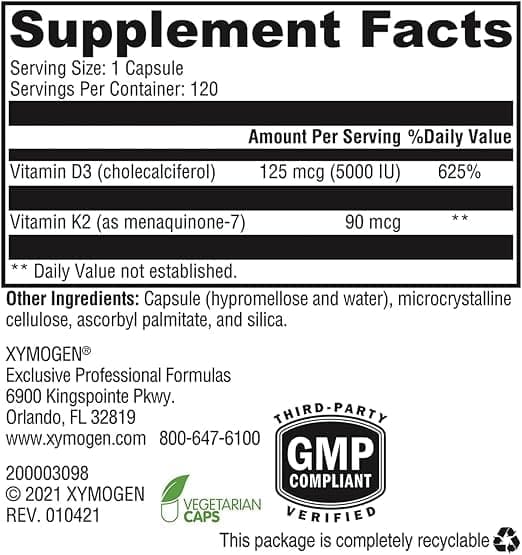 K2-D3 5000 120 Capsules - Image 3